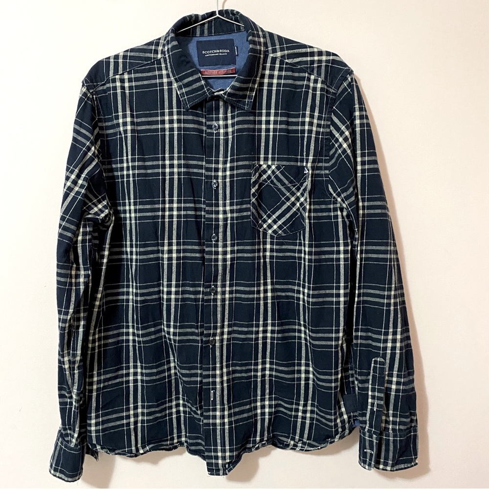 Scotch&Soda Altitude Attitude regular fit plaid button up men’s shirt